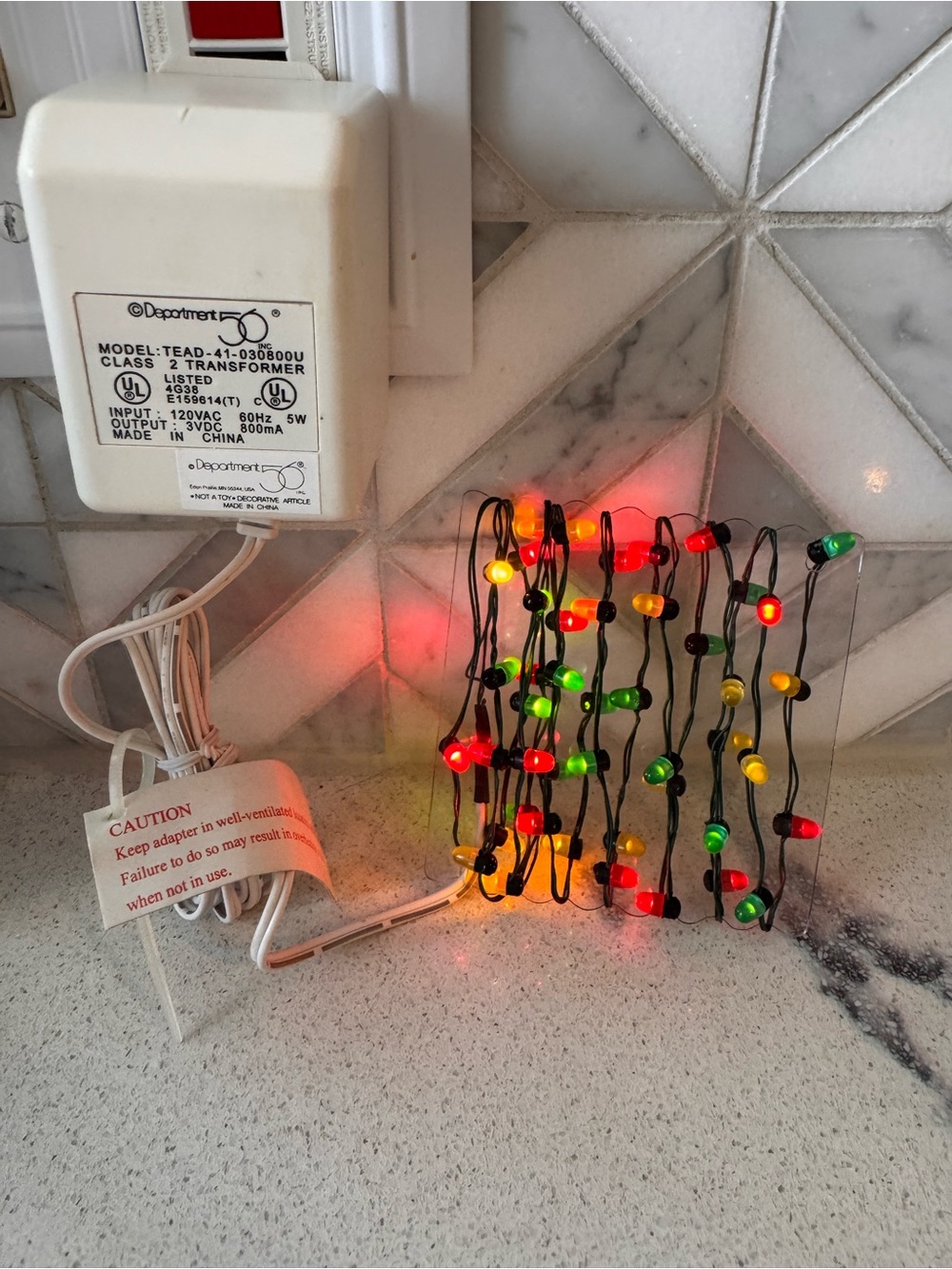 Department 56 52728 Village String of 25 Multicolor Mini LED Lights - Tested!